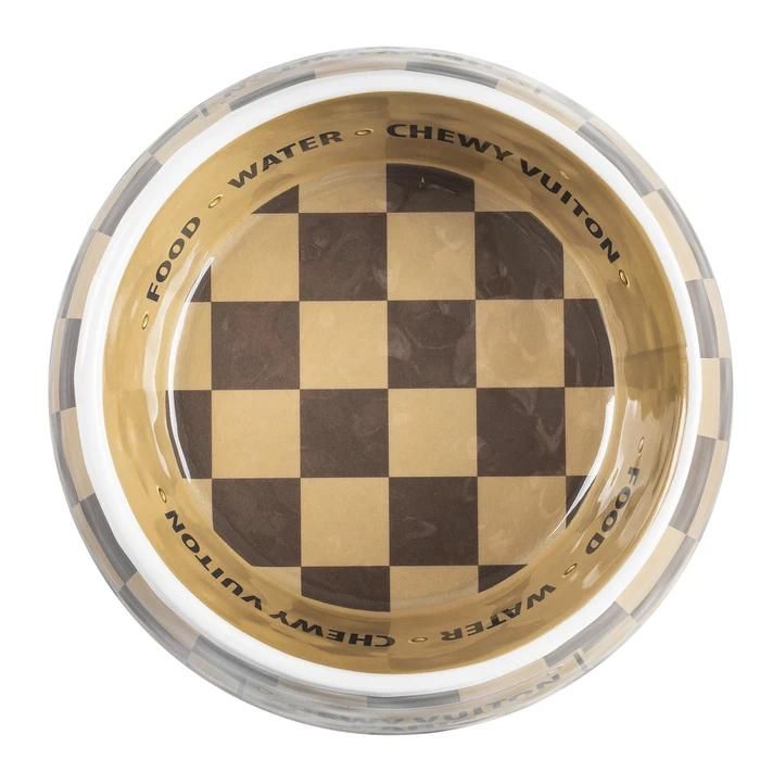 フードボール お皿【Haute Diggity Dog】Checker Chewy Vuiton Bowl 単品