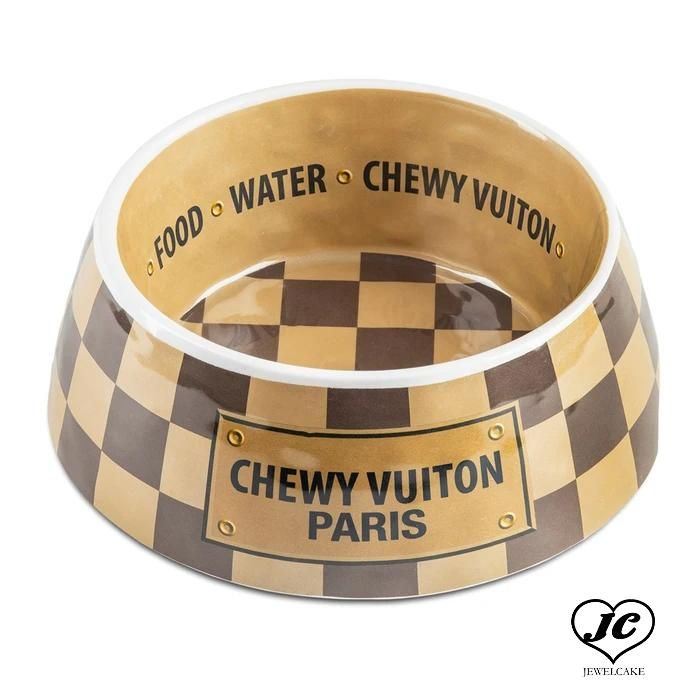 フードボール お皿【Haute Diggity Dog】Checker Chewy Vuiton Bowl 単品