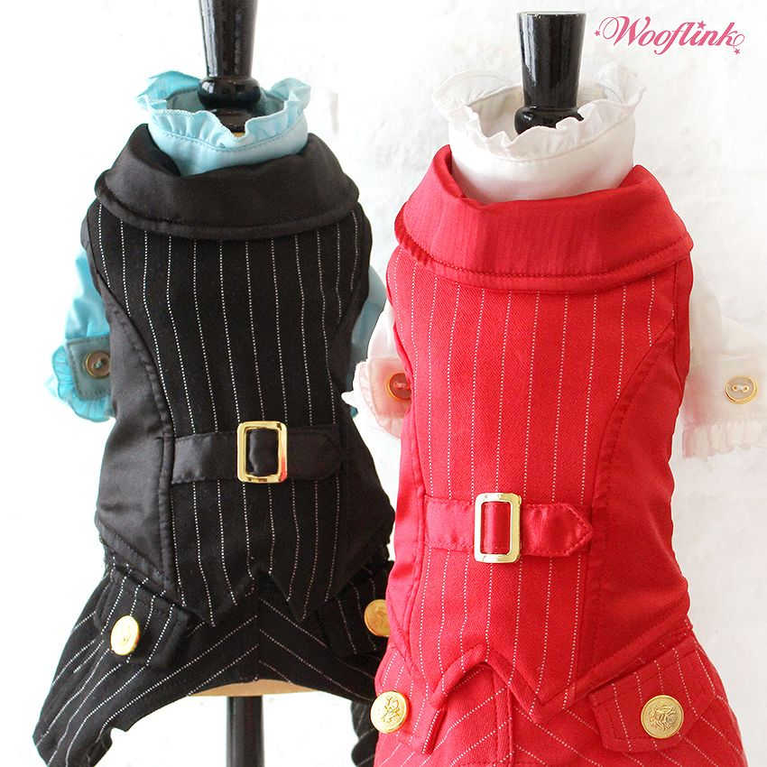 【5号/ブラック】HOLIDAY SEASON VEST【WOOFLINK】 (ウーフリンク/ベスト/コート/ クール/犬服/メンズ/スーツ)【犬服 ブランド】