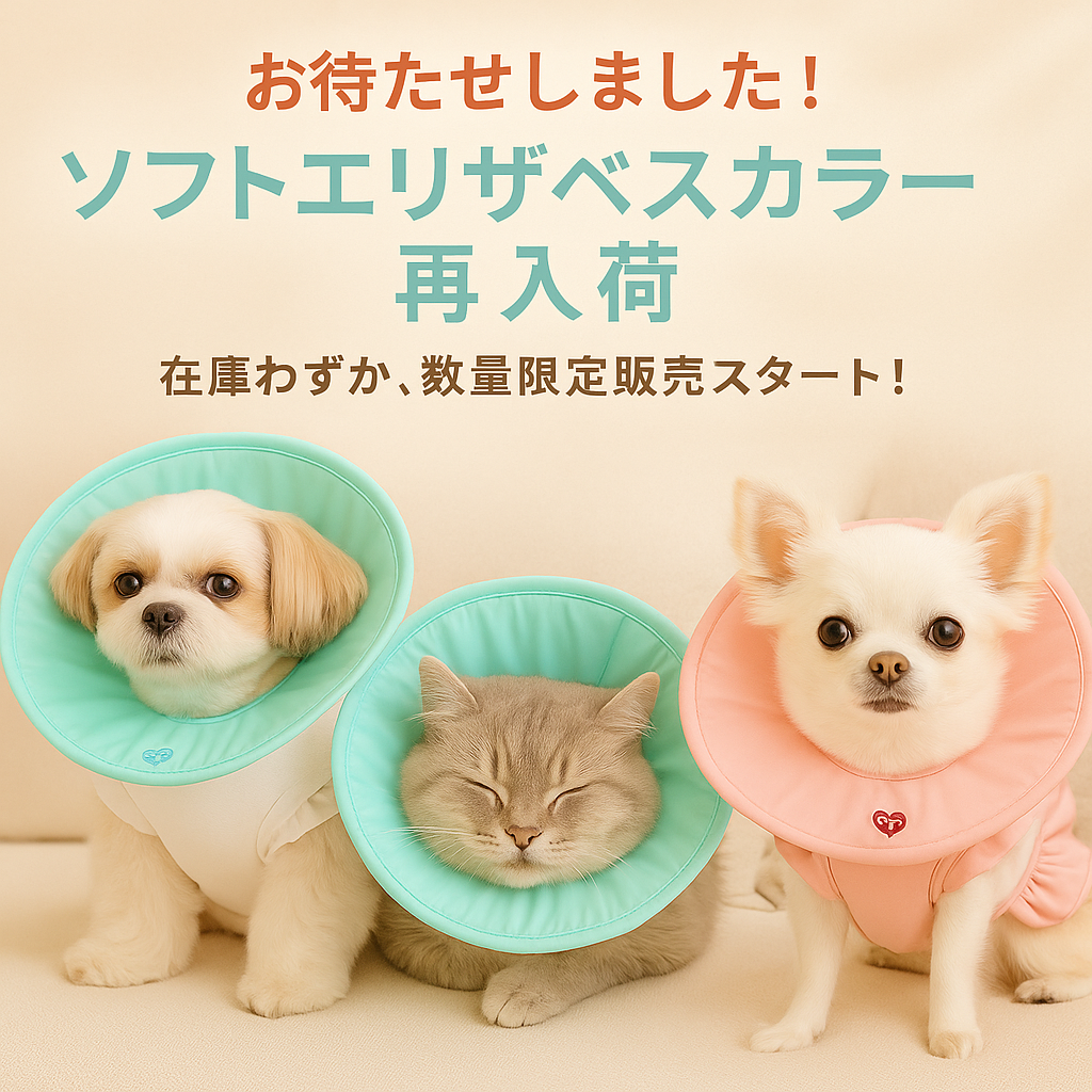 公式限定価格 獣医師監修 ソフト エリザベスカラー 犬・猫用 やわらかエリカラ XS / S / M / L(スタンダードタイプ)
