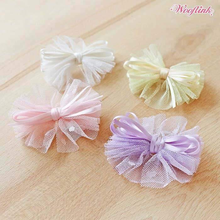 LOVE YOU, I MEAN IT 【WOOFLINK】 ウーフリンク【犬 服 小型犬 セレブ バレッタ アクセサリー フラワー 花 リボン エレガント レース 豪華】【犬服 ブランド】