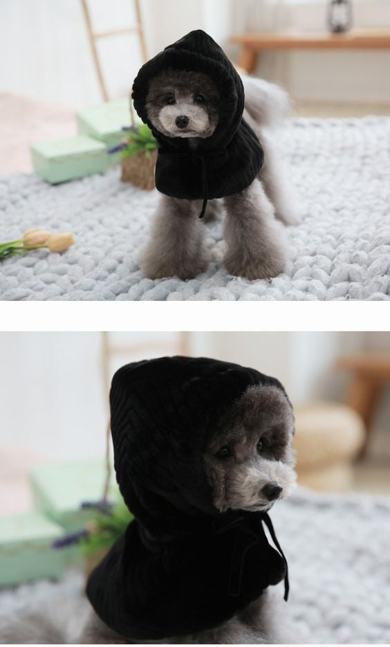 【S~XL】ロハスファーケープTOTO&ROY 防寒 保温 ファー素材 綿素材 犬服 ペット・ペットグッズ 犬用品 小型犬 中型犬 帽子【犬服 ブランド】