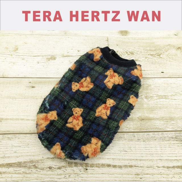 【3L/スノー】トラッドベアタンク テラヘルツワン Coo Couture クークチュール 機能素材 ボア生地 かわいいくまさんの総柄 2柄のタンクトップ 犬服 犬 犬用品 犬服 ドッグウェア 小型犬 中型犬 大型犬