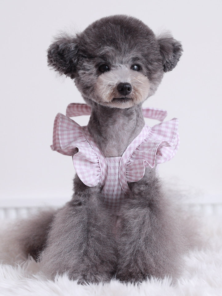 【pink/S】Summer Check Crop Sleeveless サマーチェッククロップ TOTO&ROY トトアンドロイ ペット ペット用品 犬用品 小型犬 中型犬 ドッグウェア 犬服