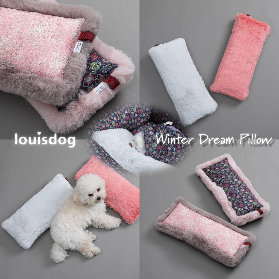 【ネイビー/トゥギャザー】Winter Dream Pillow louisdog ルイスドッグ LIBERTYコレクション 枕 ドライブ ベッド 犬用品 犬用 小型犬 中型犬【犬服 ブランド】