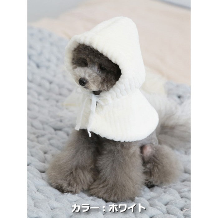 【S~XL】ロハスファーケープTOTO&ROY 防寒 保温 ファー素材 綿素材 犬服 ペット・ペットグッズ 犬用品 小型犬 中型犬 帽子【犬服 ブランド】