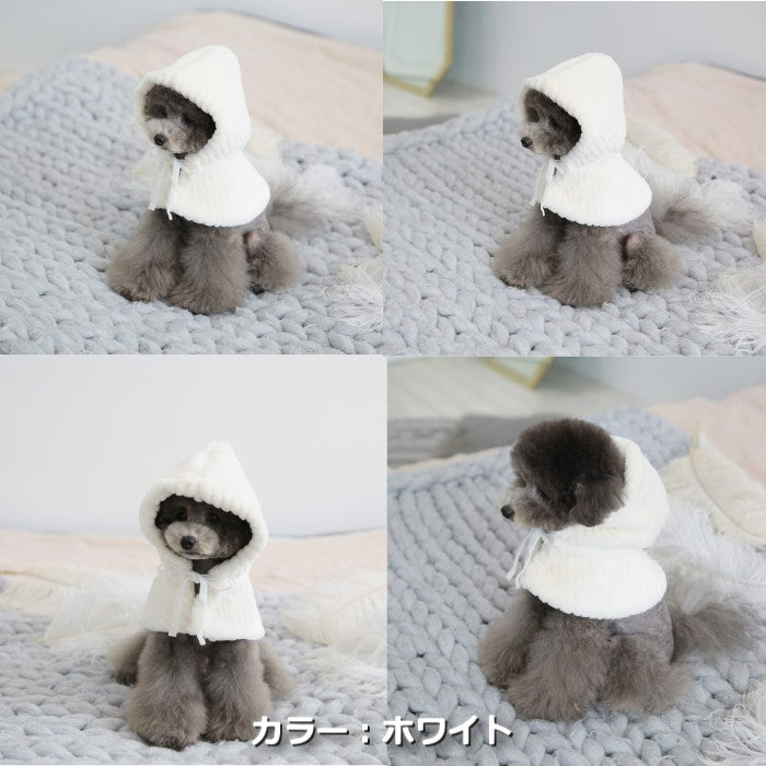 【S~XL】ロハスファーケープTOTO&ROY 防寒 保温 ファー素材 綿素材 犬服 ペット・ペットグッズ 犬用品 小型犬 中型犬 帽子【犬服 ブランド】