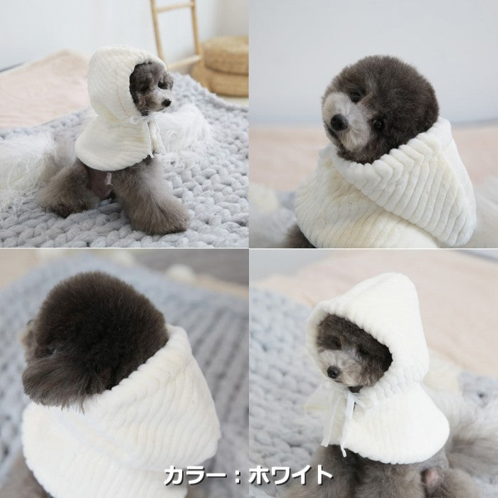 【S~XL】ロハスファーケープTOTO&ROY 防寒 保温 ファー素材 綿素材 犬服 ペット・ペットグッズ 犬用品 小型犬 中型犬 帽子【犬服 ブランド】