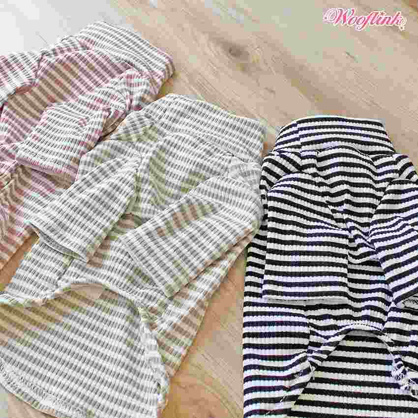 【WOOFLINK】BACK TO BASIC TURTLENECK(ウーフリンク) (ドッグウエア 犬服 小型犬 ボーダー セレブ Tシャツ ボーダー タートルネック)【犬服 ブランド】
