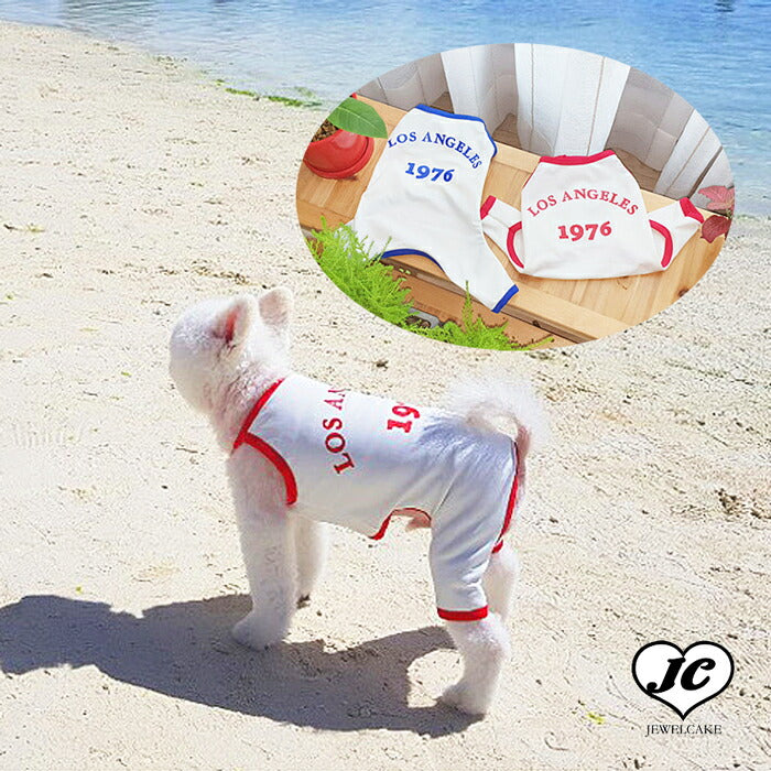 【ドッグウェア】ラッシュガード【犬の服】ロザンゼルス 2色 Los Angeles ラッシュガード 犬用 つなぎ型 マリンスポーツ 水遊び 水着 熱中症対策 海
