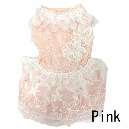 GM Pearl lace dress【サイズS】BONNIE&CO.【犬服/ドッグウェア/ペットウェア】