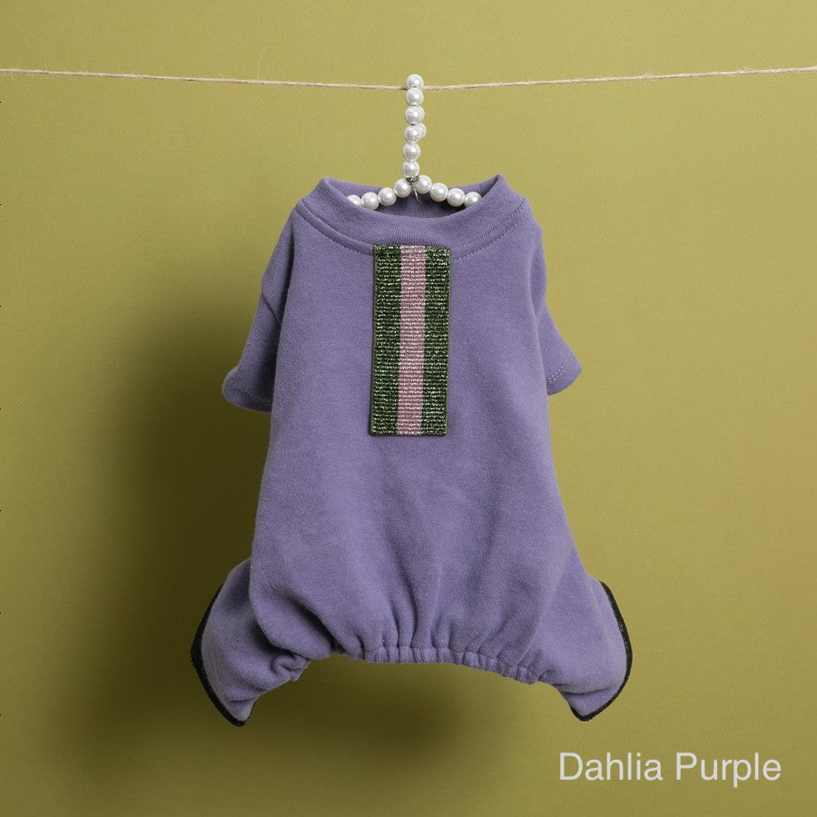【M(ダリアパープル)】Velvety Romper(Dahlia Purple/Capri Mint) ヴェルヴェティ・ロンパース louisdog ルイスドッグ ペット ペット用品 犬用品 小型犬 中型犬 犬服 ドッグウェア セレブ