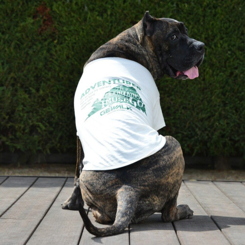 【M/カーキ】コットングラフィックスTシャツ アドベンチャー GEWALK ジ・ウォーク 着脱簡単 ベーシックモデル フィット サイズバリエーション お揃いコーデ 犬 犬用品 犬服 ドッグウェア 小型犬 中型犬 大型犬