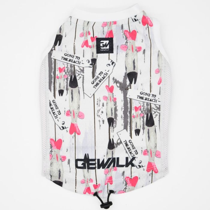 【L/ピンク】クーリングタンクトップ GEWALK ジ・ウォーク 触れるとひんやり 速乾性 気化熱により涼しく快適に UPF50+ 紫外線から愛犬を守る 安全性も追求! 犬 犬用品 犬服 ドッグウェア 小型犬 中型犬 大型犬