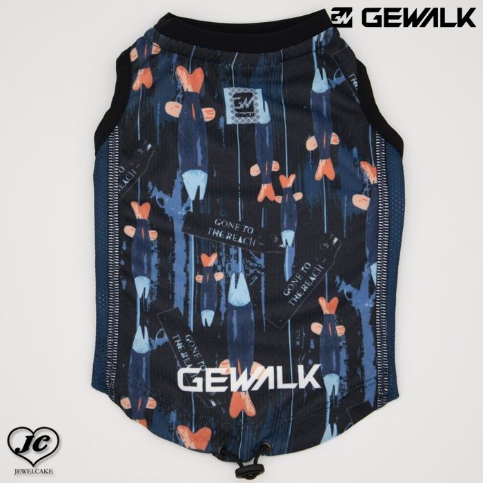 【L/ピンク】クーリングタンクトップ GEWALK ジ・ウォーク 触れるとひんやり 速乾性 気化熱により涼しく快適に UPF50+ 紫外線から愛犬を守る 安全性も追求! 犬 犬用品 犬服 ドッグウェア 小型犬 中型犬 大型犬