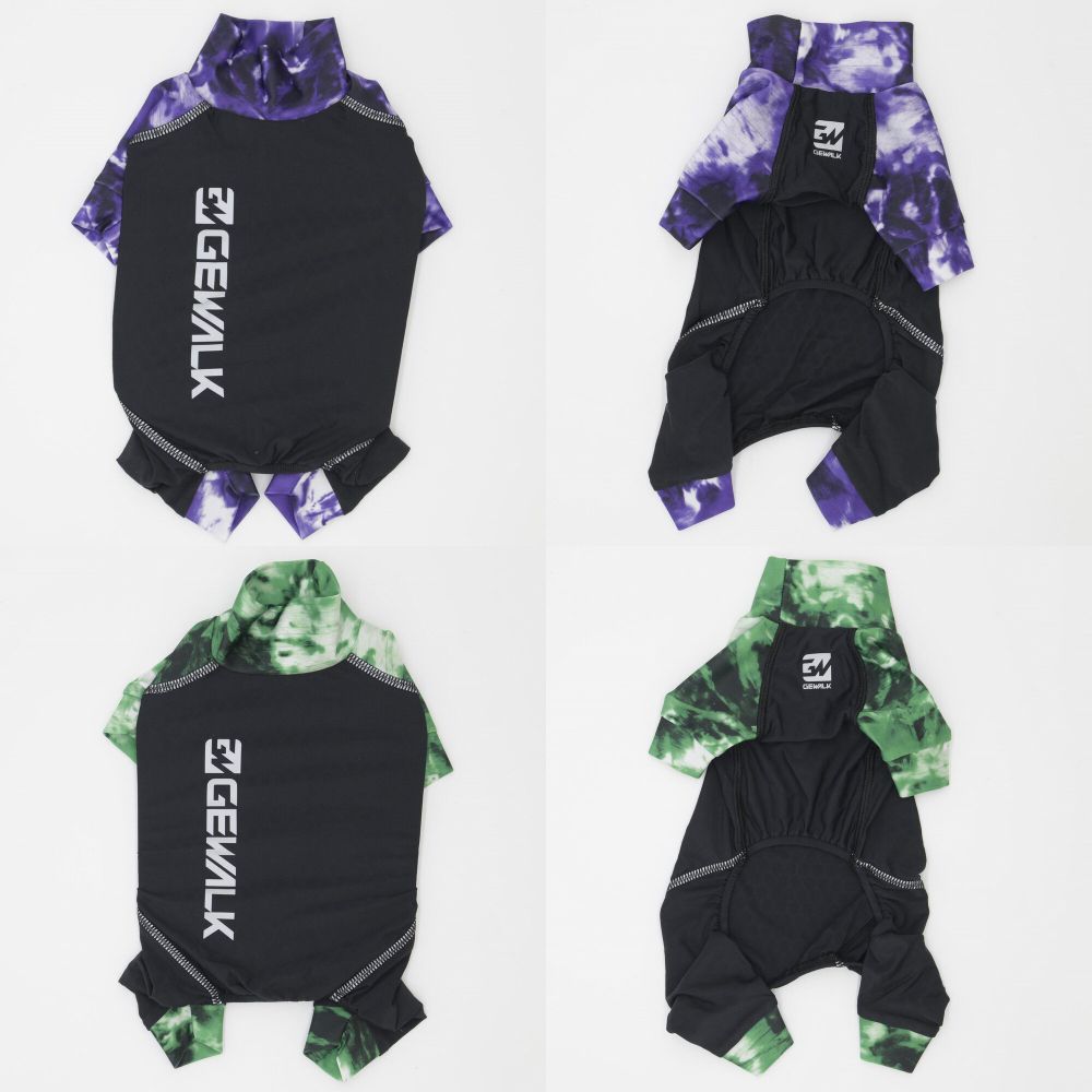 【XL/3XL/パープル】GEWALK 533 マイナス フリージング ロンパース ジ・ウォーク 触れてひんやり 気化熱とキシリトール効果 特殊プリント加工の素材 冷感が持続するアンダーロンパース 犬 犬用品 犬服 ドッグウェア