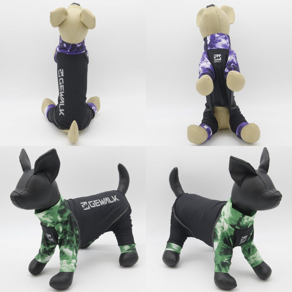 【XL/3XL/パープル】GEWALK 533 マイナス フリージング ロンパース ジ・ウォーク 触れてひんやり 気化熱とキシリトール効果 特殊プリント加工の素材 冷感が持続するアンダーロンパース 犬 犬用品 犬服 ドッグウェア