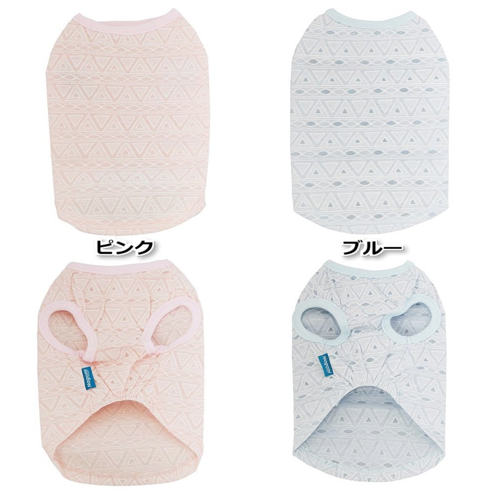 【2号/ピンク】ジオメトリックノースリーブ PET'S REPUBLIC ベッツ・リパブリック 通気性 春夏 部屋着 ナイトウエア お散歩ウエア 犬 服 ドッグウェア 犬用品 犬用 小型犬 中型犬