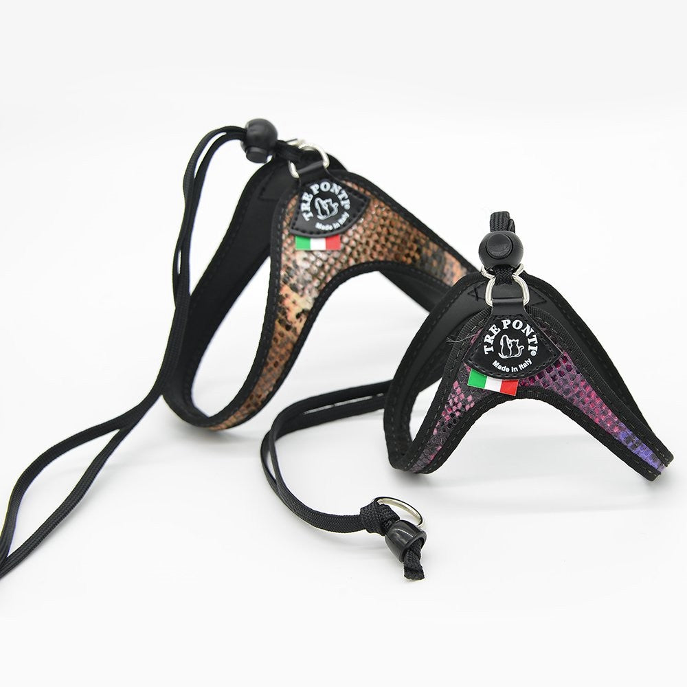 【ブラウン/3号】 Liberta PYTHON TRE PONTI LTP104 ハーネス (コードロックタイプ) トレポンティ 小型犬 パピー トレーニング 軽量 丈夫 ノンアレルギー 犬服 ペット・ペットグッズ 犬用品【犬服 ブランド】