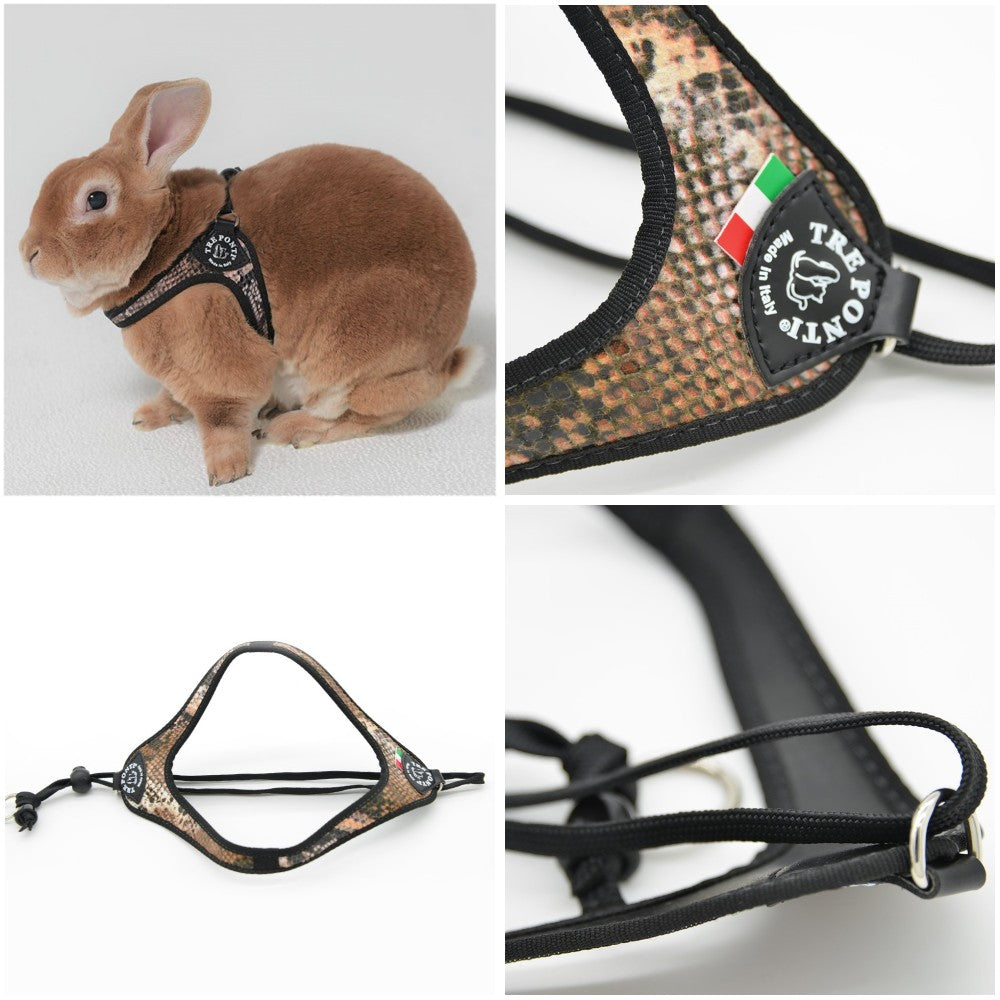 【ブラウン/3号】 Liberta PYTHON TRE PONTI LTP104 ハーネス (コードロックタイプ) トレポンティ 小型犬 パピー トレーニング 軽量 丈夫 ノンアレルギー 犬服 ペット・ペットグッズ 犬用品【犬服 ブランド】