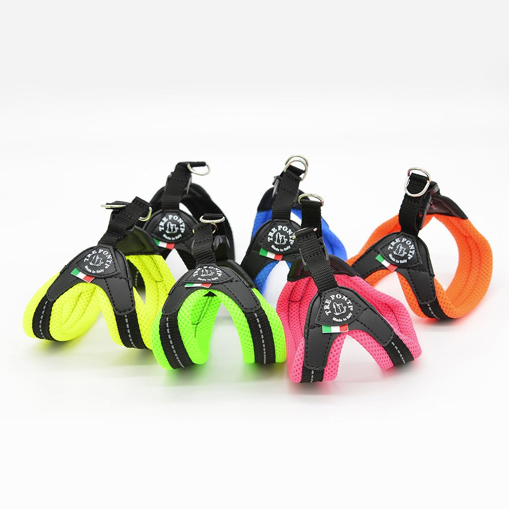 【3号/ブルー】fibbia SOFT MESH TRE PONTI LTP113 | ハーネス (シンプルタイプ) トレポンティ 小型犬 運動 ソフトメッシュ生地 夜間のウォーキング 犬服 ペット・ペットグッズ 犬用品 中型犬【犬服 ブランド】