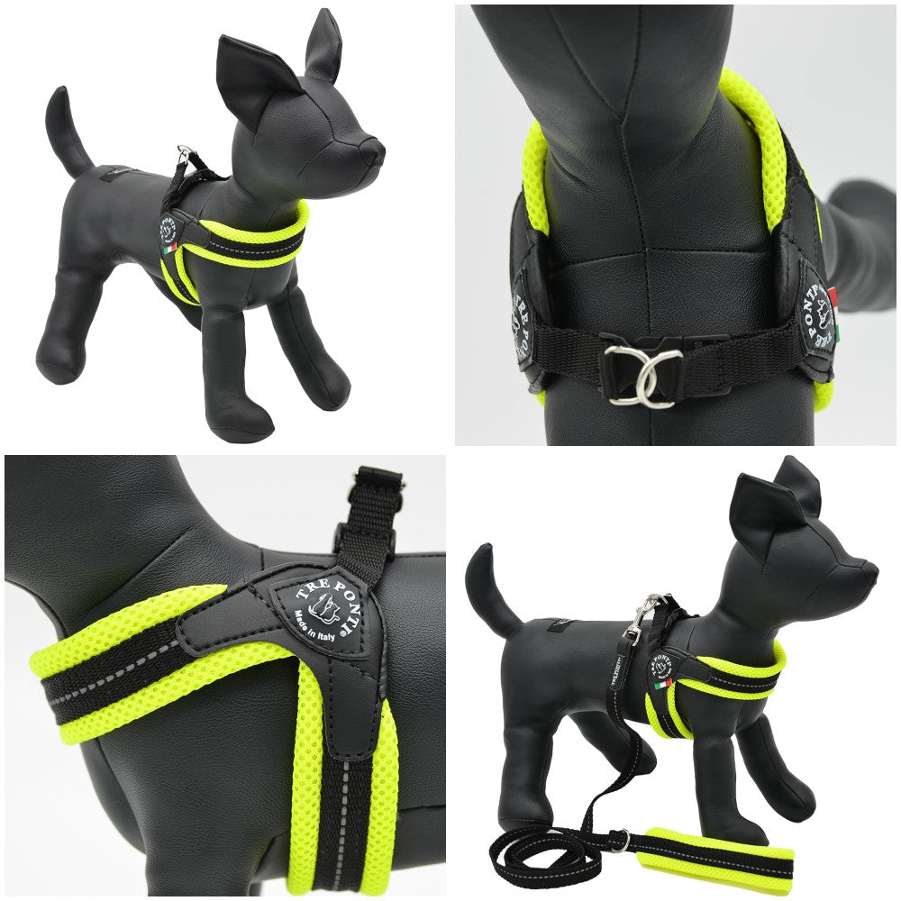 【3号/ブルー】fibbia SOFT MESH TRE PONTI LTP113 | ハーネス (シンプルタイプ) トレポンティ 小型犬 運動 ソフトメッシュ生地 夜間のウォーキング 犬服 ペット・ペットグッズ 犬用品 中型犬【犬服 ブランド】