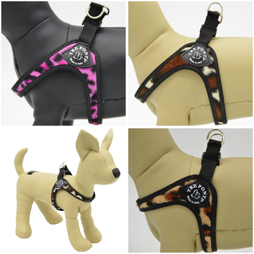 【パンサー/2.5号】Fibbia SYNTHETIC FUR TRE PONTI LTP115 ハーネス (シンプルタイプ) トレポンティ 小型犬ペット・ペットグッズ 犬用品 中型犬【犬服 ブランド】