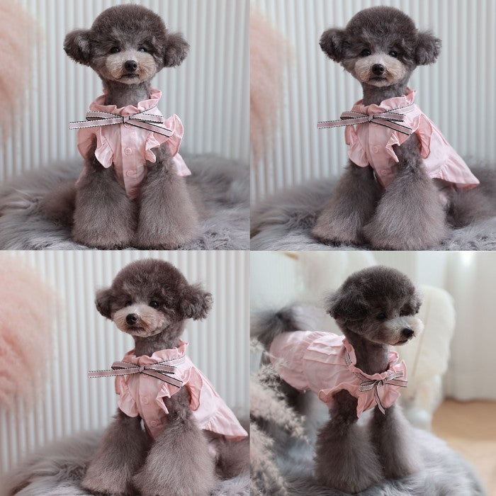 【Lサイズ】ティントフリルブラウス TOTO&ROY トトアンドロイ ペット ペット用品 犬用品 小型犬 中型犬 犬服 ドッグウェア プチプラ