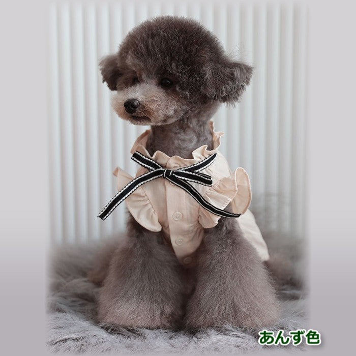 【Lサイズ】ティントフリルブラウス TOTO&ROY トトアンドロイ ペット ペット用品 犬用品 小型犬 中型犬 犬服 ドッグウェア プチプラ