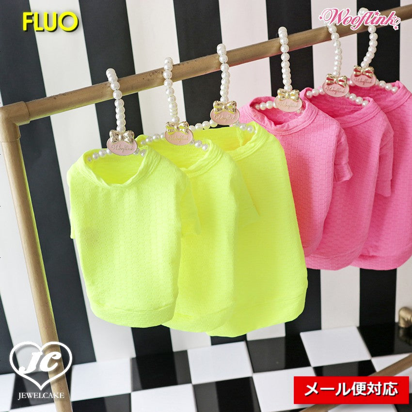 【ピンク/サイズ2】FLUO WOOFLINK ウーフリンク トップス カットソー ファッショニスタ コーデ ペット用品 ペットグッズ 犬用品 犬用 小型犬 中型犬