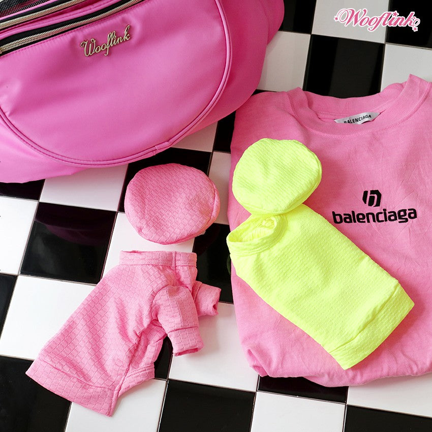 【ピンク/サイズ2】FLUO WOOFLINK ウーフリンク トップス カットソー ファッショニスタ コーデ ペット用品 ペットグッズ 犬用品 犬用 小型犬 中型犬