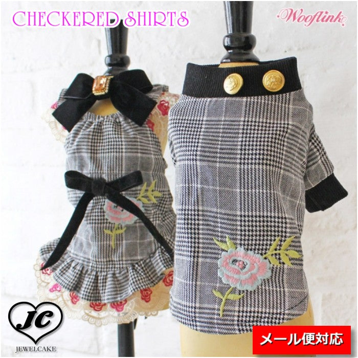 【サイズ:2号】【WOOFLINK】CHECKERED SHIRTS チェッカード・シャツ【犬用品 ドッググッズ 犬服 ドッグウェア 小型犬】
