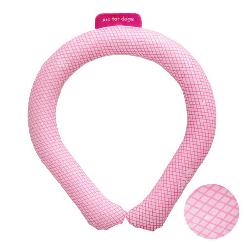 【SUO】[サイズ:XS]ボタンなし　ライトピンク SUO for dogs 28°ICE_COOL RING（スオ 28°アイスクールリング）＜全10色＞　SUO　スオ　暑さ対策　28℃で凍る　冷えすぎない　ひんやり感持続　繰り返し使える