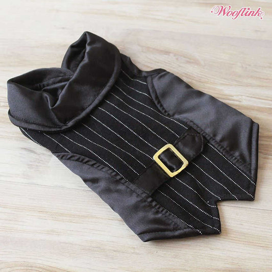 【サイズ:1号】【WOOFLINK】HOLIDAY SEASON VEST　ブラック　ホリデー・シーズン・ベスト【犬用品　ドッググッズ　犬服　ドッグウェア　小型犬】