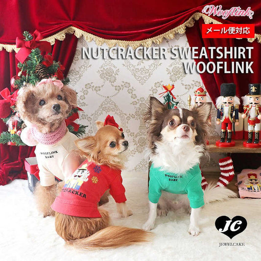 【サイズ:１号】【メール便無料】【WOOFLINK】NUTCRACKER SWEATSHIRT　レッド　くるみ割りスウェット・シャツ【犬用品　ドッググッズ　犬服　ドッグウェア　小型犬　中型犬】