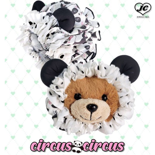 [M] FUNNY PANDAスヌード circus circus サーカスサーカス スヌード フリル ハート チュールフリル 耳 パンダ 犬服 ドッグウェア 小型犬 中型犬