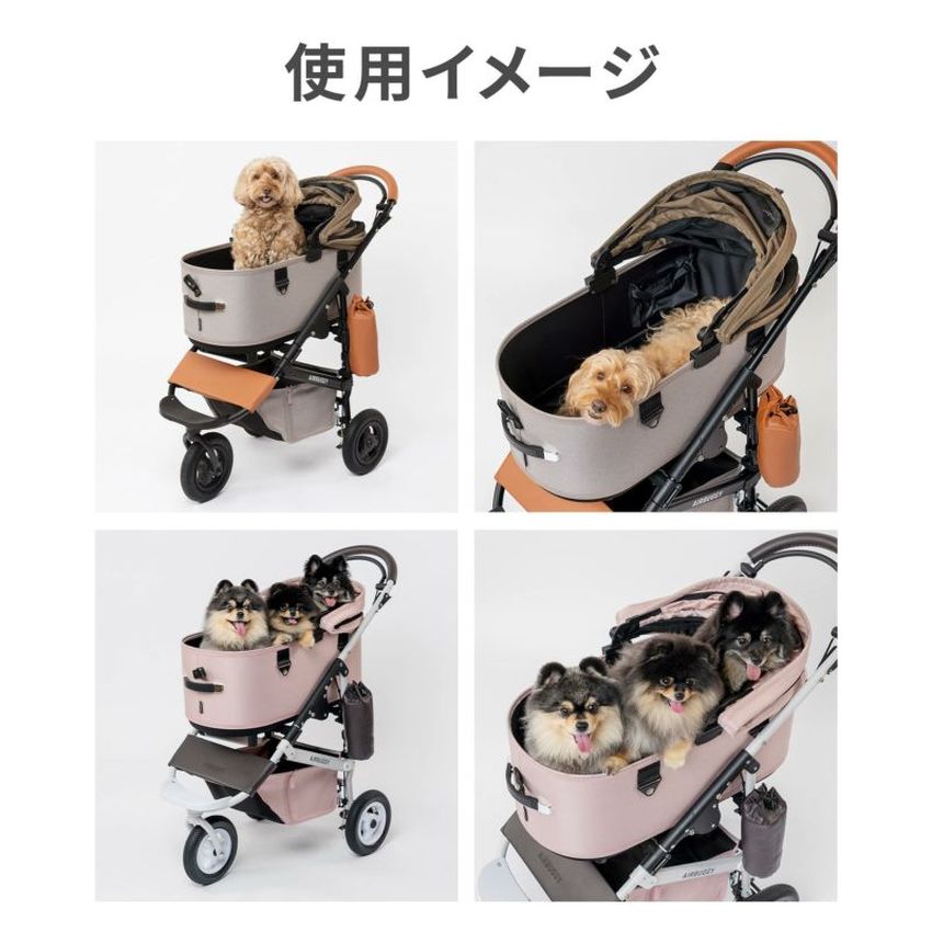 【ラージサイズ】在庫ありは3営業日以内発送★予約受付中　エアバギー ドーム3 ブレーキモデルセット AIRBUGGY DOME3 SET LARGE　ラージサイズ　16カラーバリエーション　[柴犬 20kg 多頭 イタグレ ダックス コーギー フレブル ドッグカート ペットキャリー]