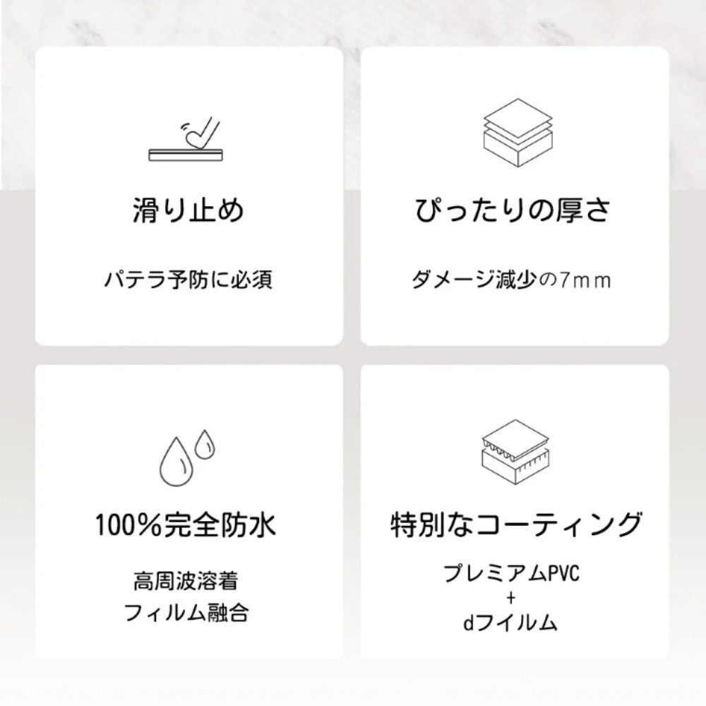 [140*660cm]【猫ちゃん用マット】引っかきに強いペット専用防水クッションマット　折りたたみタイプ［厚み7mm］　dfang　ディパン　パテラ予防　100%防水　衛生的　安全　猫専用　プレミアムマット　猫　ペット用品　猫用品　クッション　マット　カーペット
