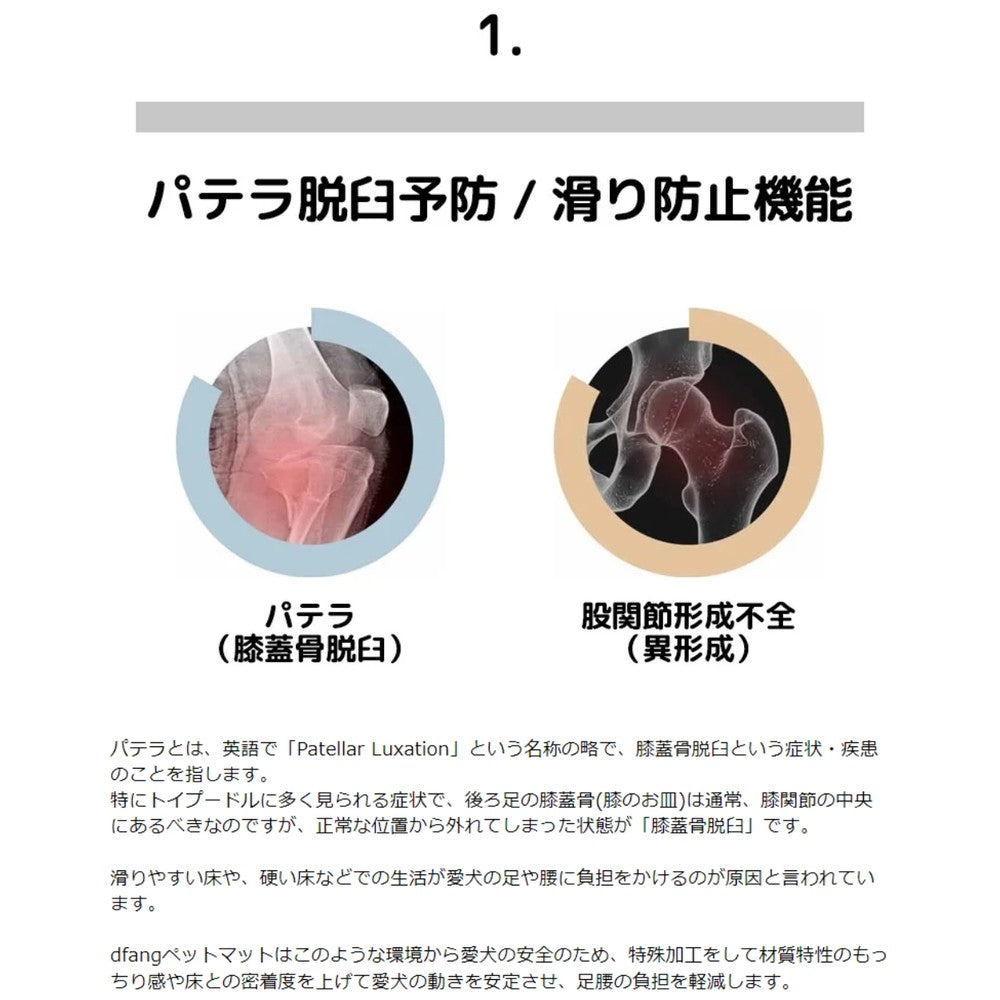 [140*120cm]引っかきに強いペット専用防水クッションマット　折りたたみタイプ［厚み7mm］　dfang　ディパン　膝蓋骨脱臼予防　100%防水　衛生的　安全　犬専用　プレミアムマット　犬　ペット用品　犬用品　クッション　マット　カーペット　小型犬　中型犬　大型犬