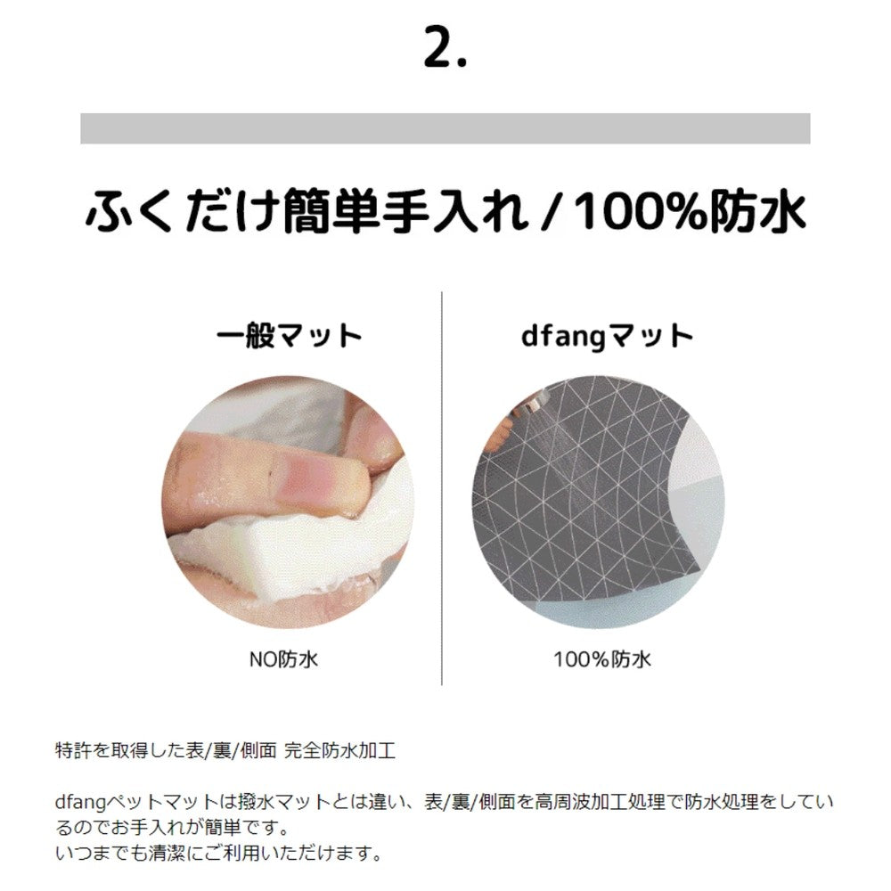 [140*600cm]引っかきに強いペット専用防水クッションマット　折りたたみタイプ［厚み7mm］　dfang　ディパン　膝蓋骨脱臼予防　100%防水　衛生的　安全　犬専用　プレミアムマット　犬　ペット用品　犬用品　クッション　マット　カーペット　小型犬　中型犬　大型犬