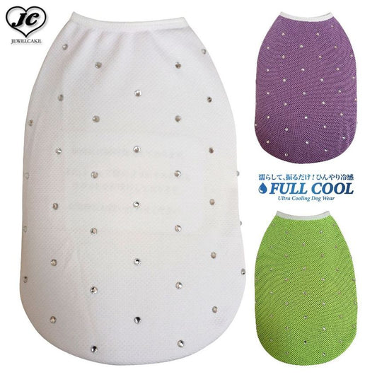 【キラキラ/サイズ:2～4】FULL COOL/フルクール【キラキラ】　メッシュタンクトップ[9サイズ×3カラー]【保冷・冷却効果/UVカット/犬/服/ドッグウェア/小型犬/中型犬】