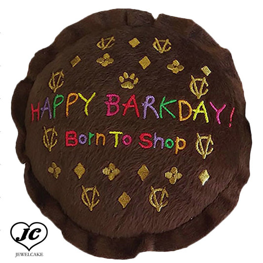 Lサイズ　Chewy Vuiton Happy Barkday Toy　"チュイ・ヴィトン？"　洒落たおもちゃ　ペット　犬用品　小型犬　中型犬