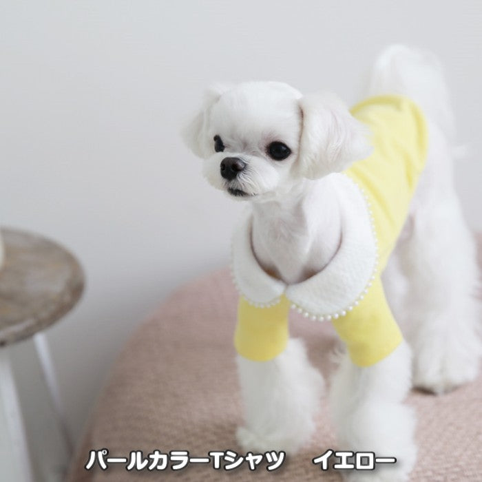 【コーラル/XL】TOTO&ROY　パールカラーTシャツ　春物　Tシャツ　犬服　ペット・ペットグッズ　犬用品　小型犬　中型犬