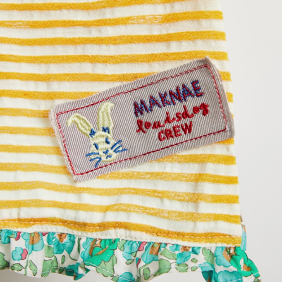 【S/2色】LOUISDOG　Candy Ade Frill Tee　キャンディー・アデ・フリル・Tシャツ　ルイスドッグ　ストライプ柄　フリル　パッチワーク　犬　服　ドッグウェア　ペット　ペット用品　犬用品　小型犬　中型犬　セレブ