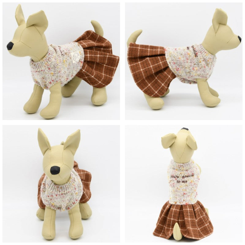犬服 ブラウンローズ S わんこの普段着 ドッグ
