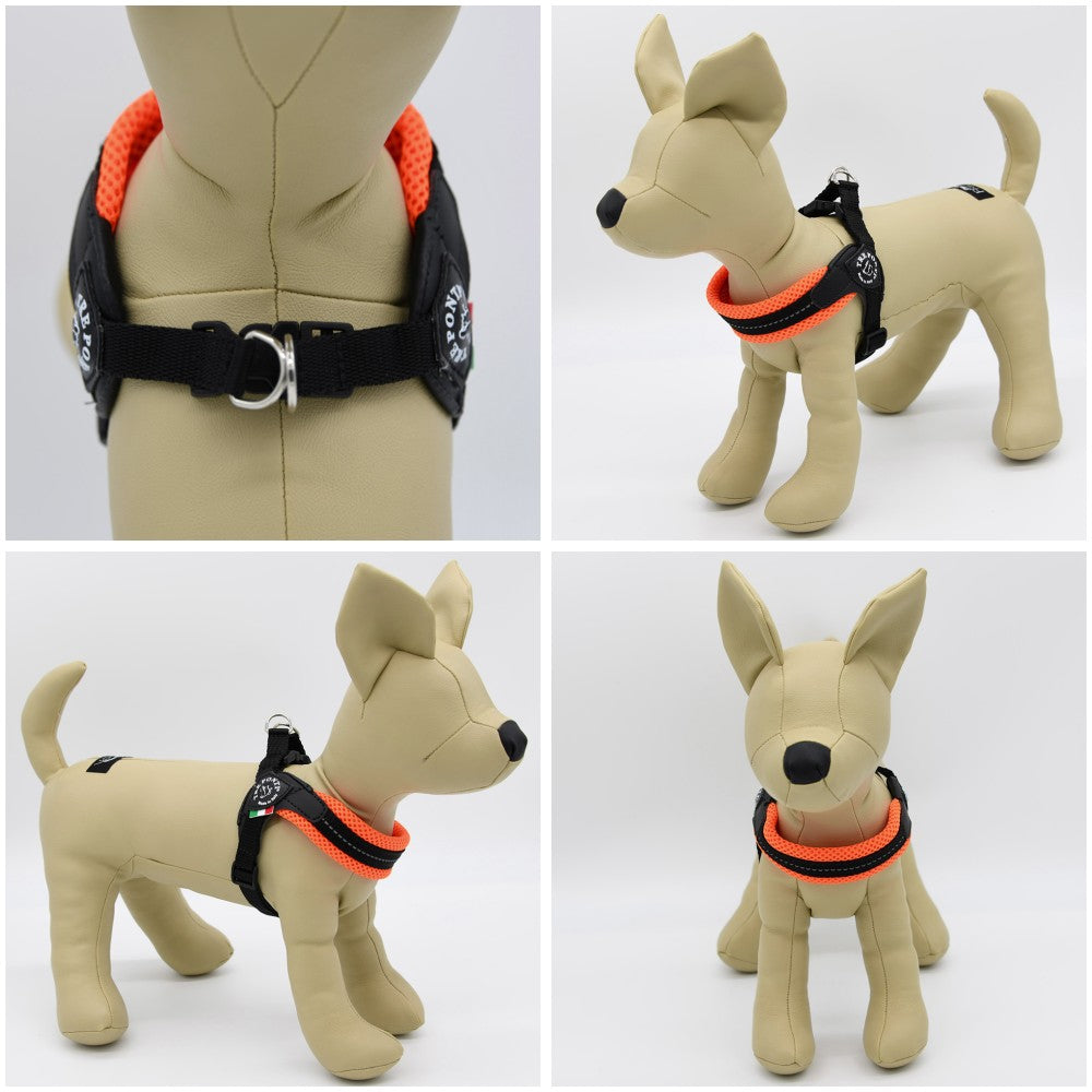 【3.5号/ピンク】Fibbia adjustable type SOFT MESH　TRE PONTI LTP123　ハーネス (アジャスタブルタイプ)　トレポンティ　運動　ソフトメッシュ生地　夜間のウォーキング　犬服　ペット・ペットグッズ　犬用品　大型犬　中型犬【犬服 ブランド】