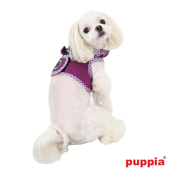 AH860【PUPPIA/パピア】VIVIEN HARNESS B 犬　服/犬用/ソフトハーネス/小型犬/中型犬/大型犬/フリル【犬服 ブランド】ギンガムチェック