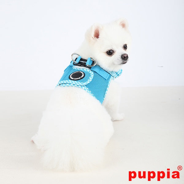 AH860【PUPPIA/パピア】VIVIEN HARNESS B 犬　服/犬用/ソフトハーネス/小型犬/中型犬/大型犬/フリル【犬服 ブランド】ギンガムチェック