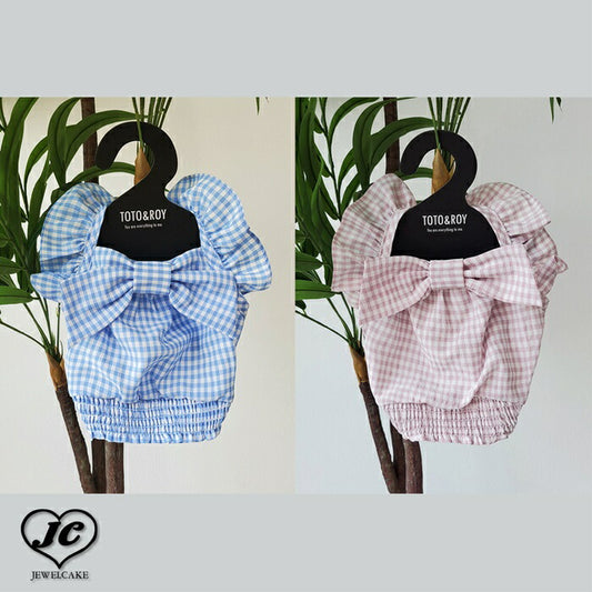 サマーチェッククロップ（2色）TOTO&ROY トトアンドロイ ペット ペット用品 犬用品 小型犬 中型犬 犬服 ドッグウェア プチプラ