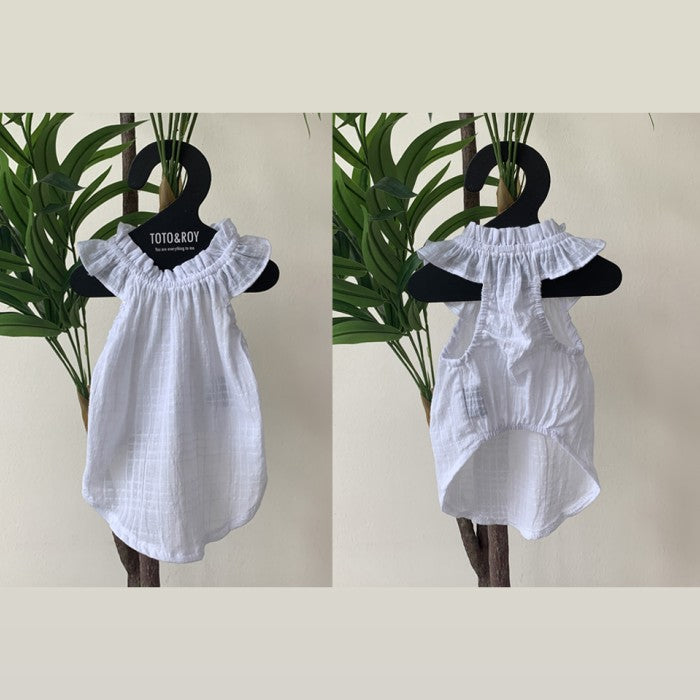 Linen Kelly Sleeveless[サイズ]S/M/L/XL【メール便対応】ケリーシンプルリネンシャツ　TOTO&ROY 　トトアンドロイ　ペット　ペット用品　犬用品　小型犬　中型犬　ドッグウェア　犬服